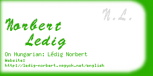 norbert ledig business card
