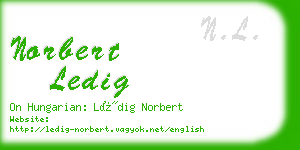 norbert ledig business card